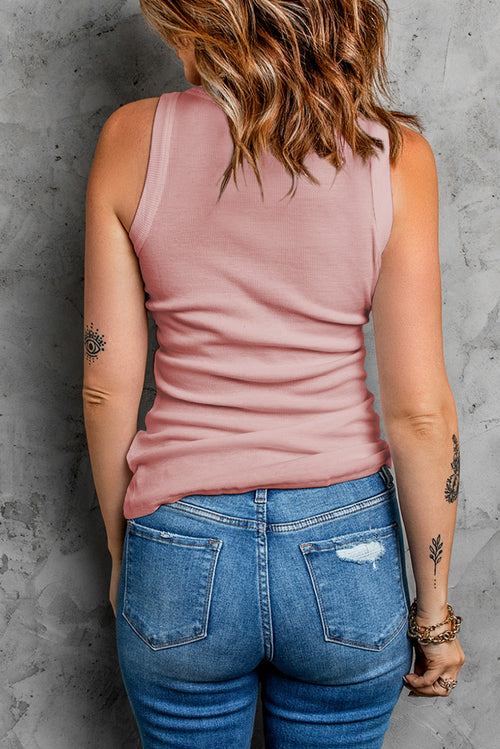 Elevate Your Summer Style with Our Solid Round Neck Tank - Versatile and Chic!