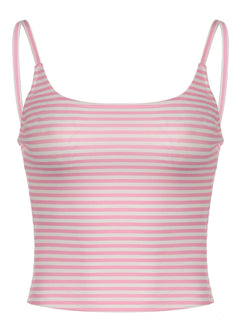 Devine Striped Scoop Neck Cami – Stylish Everyday Sleeveless Top for Women in 4 Trendy Colors