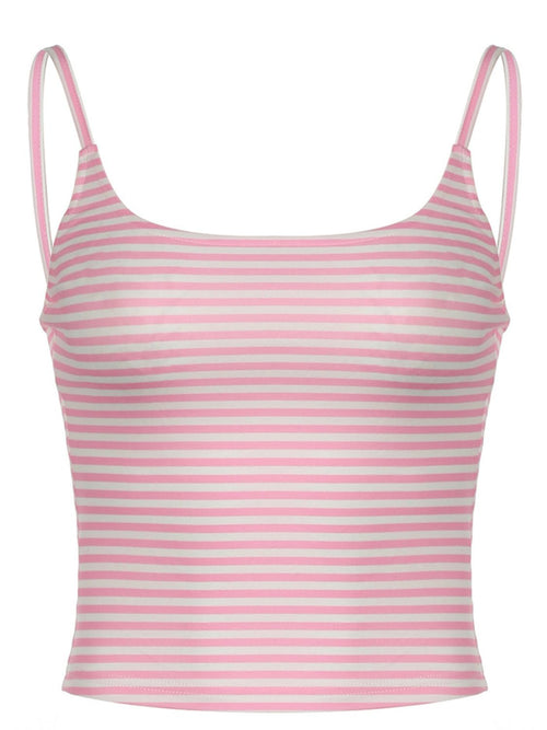 Devine Striped Scoop Neck Cami – Stylish Everyday Sleeveless Top for Women in 4 Trendy Colors