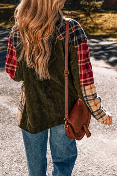 Cozy Fall Plaid Button-Up Shirt Jacket