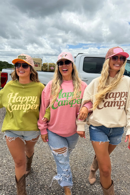 Happy Camper Get Outside Fleece Pullover