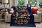 America 250 Patriotic Flannel Blanket