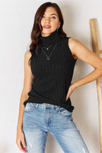 Elevate Your Wardrobe with Our Basic Bae Ribbed Turtleneck Tank!