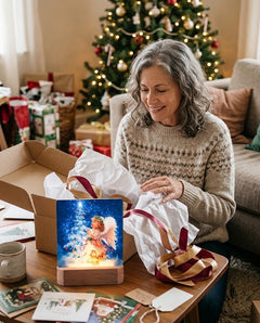 Christmas Wish LED Nightlight | Angel & Sparkling Christmas Tree