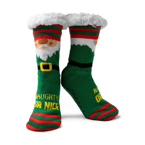 Two Left Feet® Mistletoes Slipper Socks – Holiday Cozy Collection