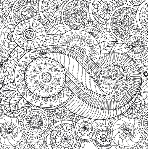 Peaceful Paisleys: Artist’s Sanctuary Coloring Book