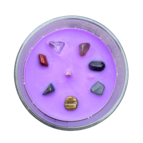 7 Chakra Crystal Candle