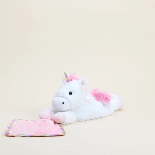 Pink Unicorn Warmies® Blanket – Microwavable Lavender-Scented Comfort Plush for Kids & Adults