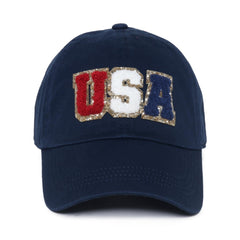 C.C American Flag Chenille Patch Baseball Cap