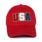 C.C American Flag Chenille Patch Baseball Cap