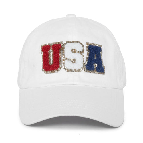 C.C American Flag Chenille Patch Baseball Cap
