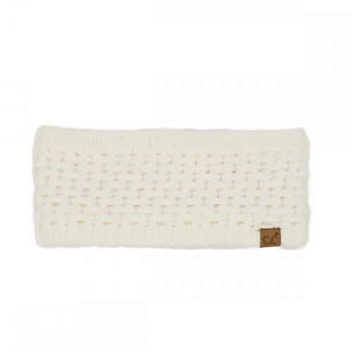 C.C Cross Cell Stitch Knit Headwrap – Ivory, Beige, Coco Berry, Denim, Taupe, Moss, Grey, Black