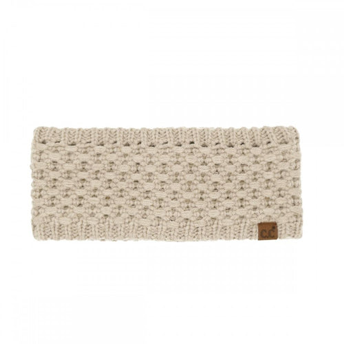C.C Cross Cell Stitch Knit Headwrap – Ivory, Beige, Coco Berry, Denim, Taupe, Moss, Grey, Black