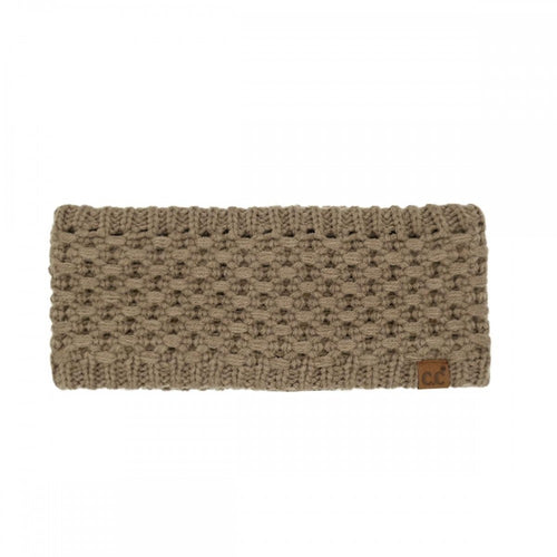 C.C Cross Cell Stitch Knit Headwrap – Ivory, Beige, Coco Berry, Denim, Taupe, Moss, Grey, Black