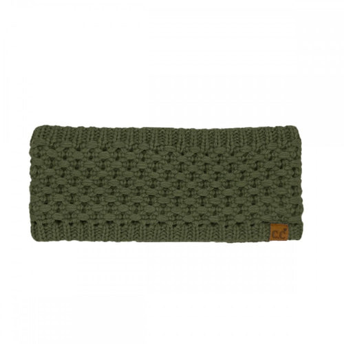 C.C Cross Cell Stitch Knit Headwrap – Ivory, Beige, Coco Berry, Denim, Taupe, Moss, Grey, Black