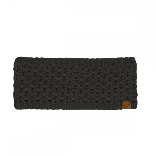 C.C Cross Cell Stitch Knit Headwrap – Ivory, Beige, Coco Berry, Denim, Taupe, Moss, Grey, Black