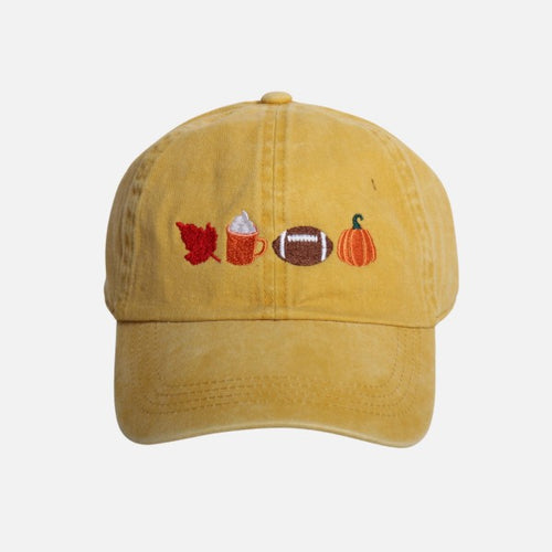 Fall Vibes Embroidered Baseball Cap