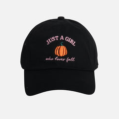 Just a Girl Who Loves Fall Embroidered Baseball Cap
