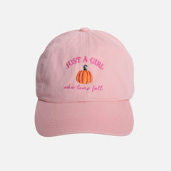 Just a Girl Who Loves Fall Embroidered Baseball Cap