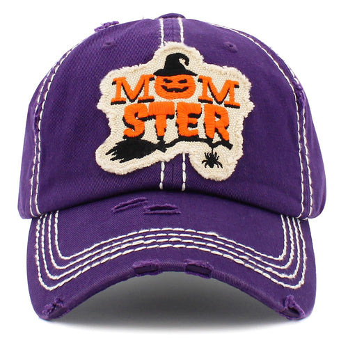 Vintage Distressed Momster Patch Baseball Cap