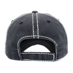 Vintage Distressed Happy Halloween Patch Baseball Cap