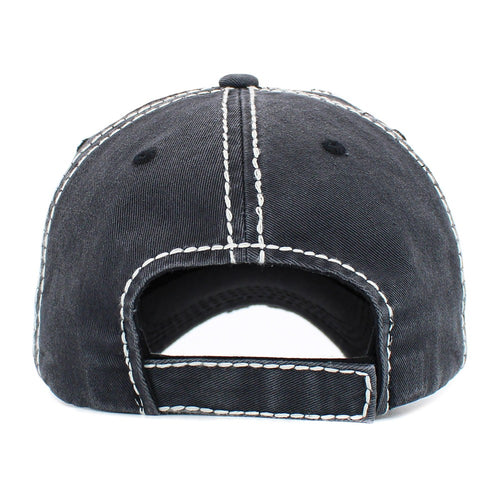 Vintage Distressed Happy Halloween Patch Baseball Cap