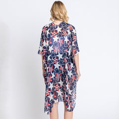 Lightweight American Flag Printed Kimono - 6 Styles Available, Limited Quantities!