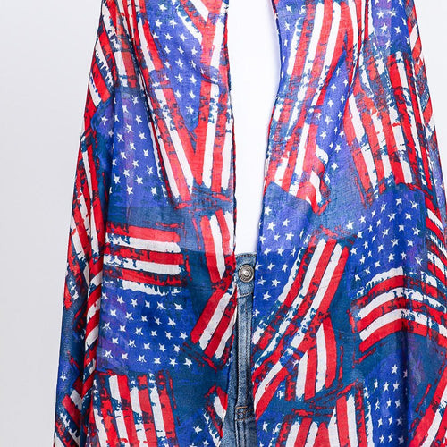 Lightweight American Flag Printed Kimono - 6 Styles Available, Limited Quantities!