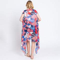 Lightweight American Flag Printed Kimono - 6 Styles Available, Limited Quantities!