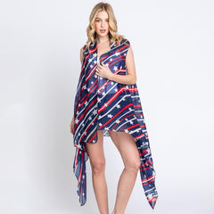 Lightweight American Flag Printed Kimono - 6 Styles Available, Limited Quantities!