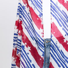 Lightweight American Flag Printed Kimono - 6 Styles Available, Limited Quantities!