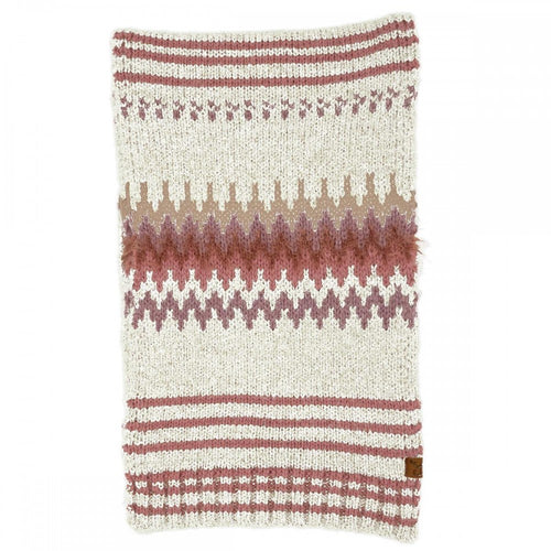 C.C Multi Colored Chevron Scarf – Ivory, Beige, Black