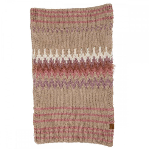 C.C Multi Colored Chevron Scarf – Ivory, Beige, Black