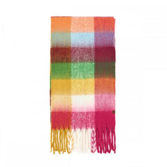C.C Cozy Multi-Color Check Woven Scarf