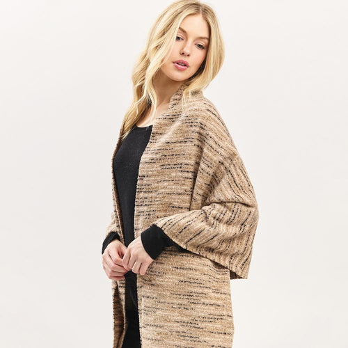 Multi-Tone Soft Knit Scarf with Fringe – One Size