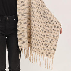 Multi-Tone Soft Knit Scarf with Fringe – One Size