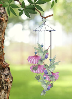 The Watercolor Hummingbird & Coneflower Chime