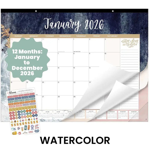 2026 Wall Calendar – Bloom Daily Planners (16" x 21")