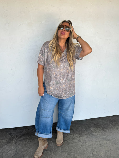 PREORDER- JOEY VNECK WASHED COTTON BOYFRIEND TEE
