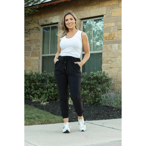 PreOrder | The Reagan Black Joggers Round 2  - Luxe Leggings by Julia Rose®