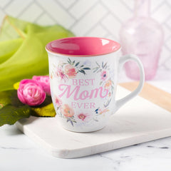 Best Mom Ever Floral Scripture Mug