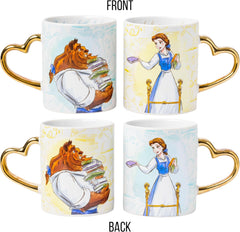 Officially Licensed Disney Belle & Beast Couple's Mug Set - 2 Pack