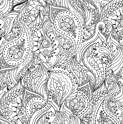 Peaceful Paisleys: Artist’s Sanctuary Coloring Book