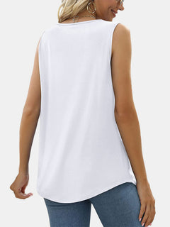 Stay Chic and Comfortable with Our Ruched Square Neck Tank - Summer Essentials!