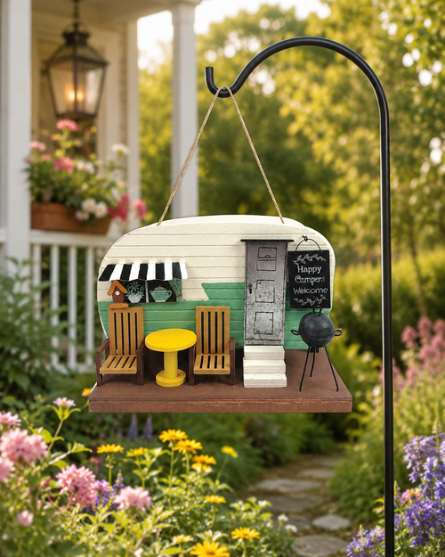Retro Camper Decorative Birdhouse