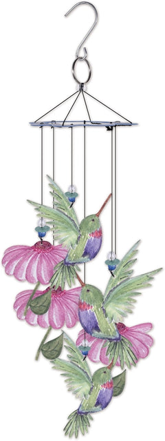 The Watercolor Hummingbird & Coneflower Chime