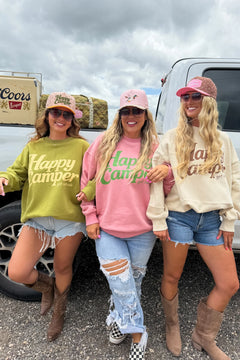 Happy Camper Get Outside Fleece Pullover