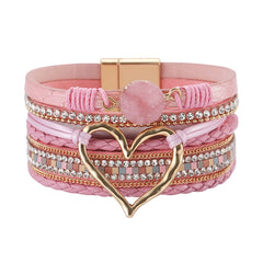 Sparkle & Heart Multi-Layer Magnetic Bracelet – The Perfect Gift of Love