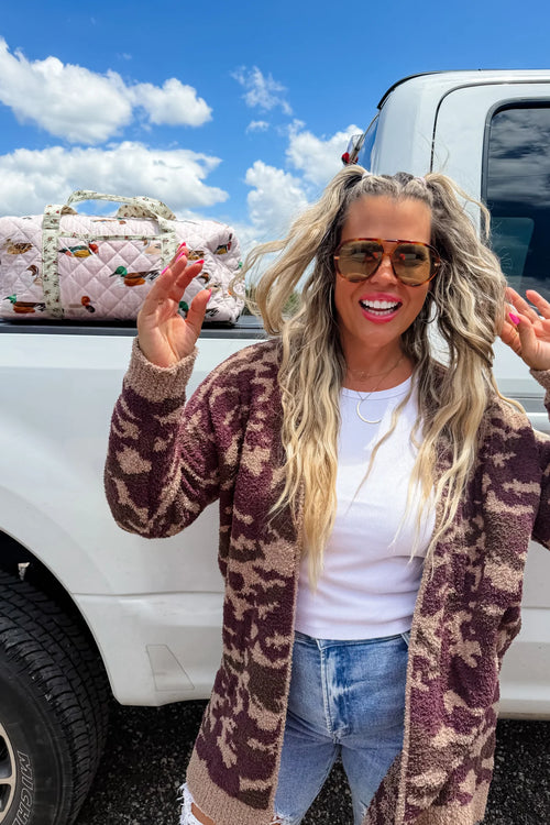 Camo Cozy Cloud Cardigan