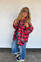 PREORDER – Juniper Bleached Plaid Top (XS–3XL) – Red/Black, Black/White, Blue/Black